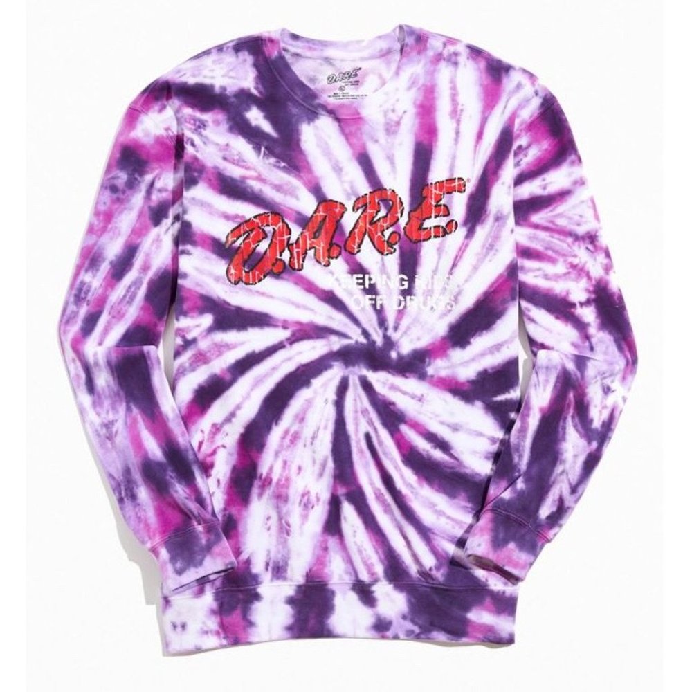 D.A.R.E. Keeping Kids Off Drugs Tie Dye Sweatshirt